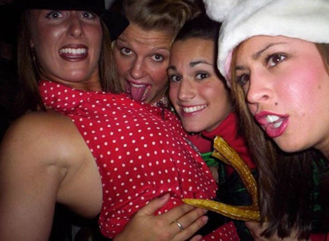 Christmas Party Craziness with Drunk Girls
