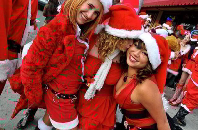 Christmas Party Craziness with Drunk Girls