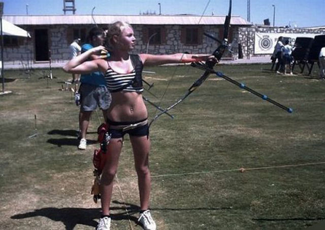 Sexy Archery Girls Shooting Away