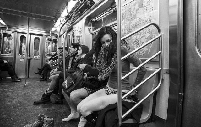 Pics from the 2015 “No Pants” Subway Ride