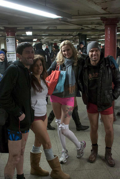 Pics from the 2015 “No Pants” Subway Ride