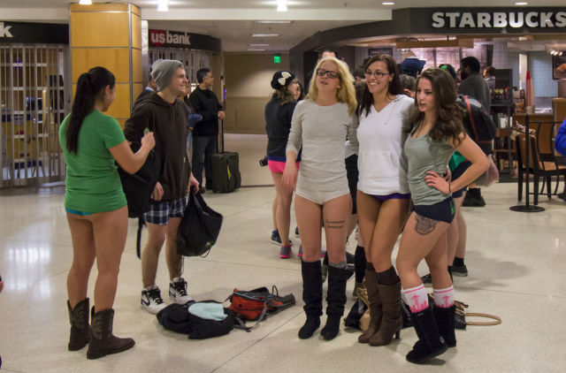 Pics from the 2015 “No Pants” Subway Ride