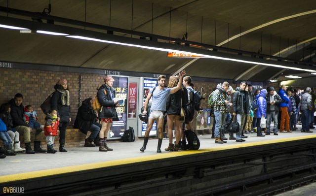 Pics from the 2015 “No Pants” Subway Ride
