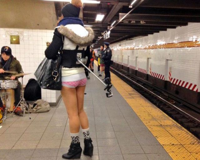 Pics from the 2015 “No Pants” Subway Ride