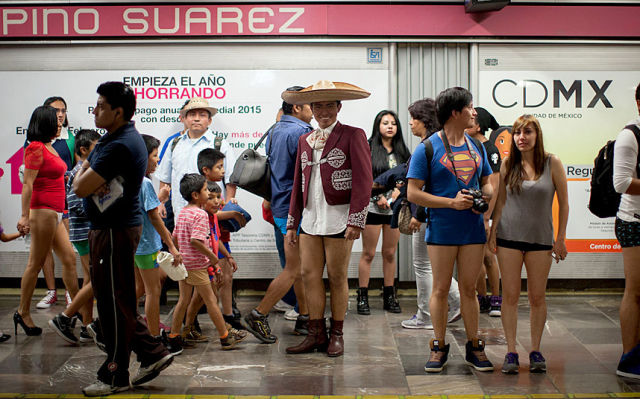 Pics from the 2015 “No Pants” Subway Ride