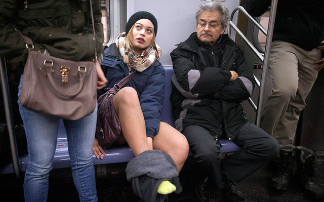Pics from the 2015 “No Pants” Subway Ride