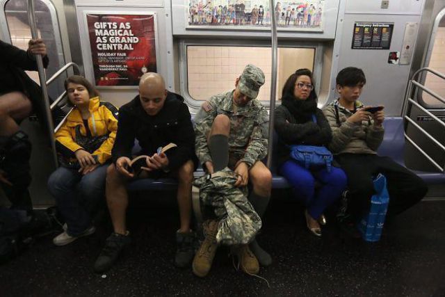 Pics from the 2015 “No Pants” Subway Ride