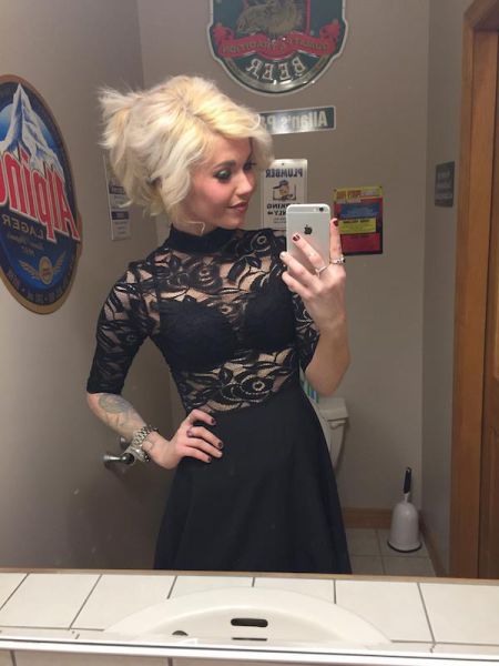 Woman Look Hot Wearing Mesh Clothing