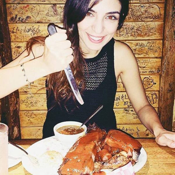 Some Hot Ladies Tuck into Some BBQ
