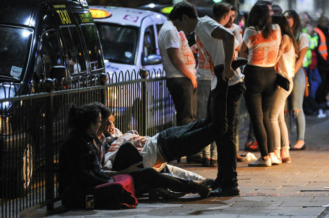 British Students Engage in a Little Drunken Debauchery