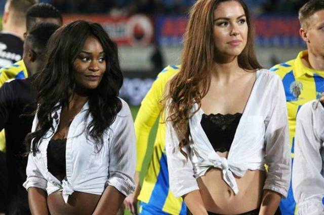 Lingerie Models Replaced Mascots During A Football Match