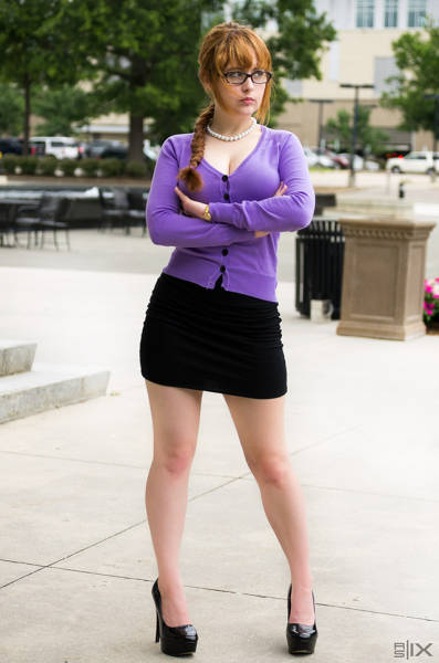 Cute Office Ladies In Mini Dresses And Mini Skirts