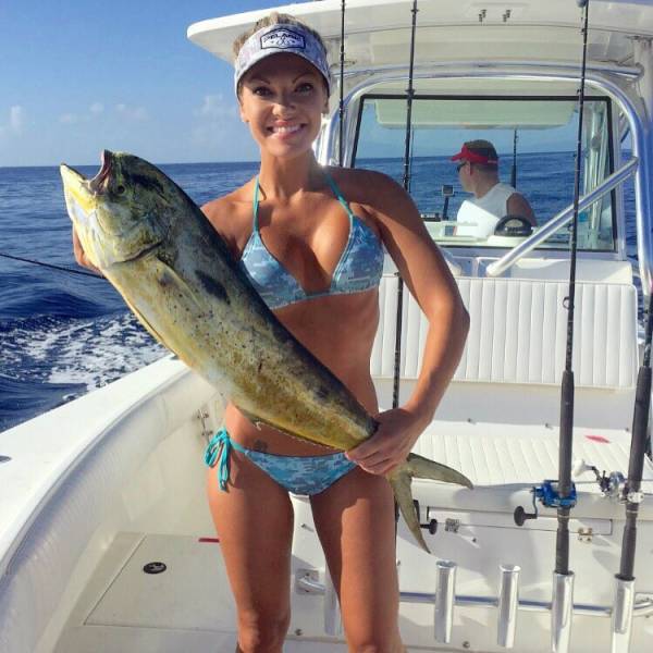 Stunning Blonde Who Loves Fishing In Bikini