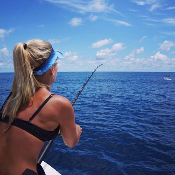 Stunning Blonde Who Loves Fishing In Bikini