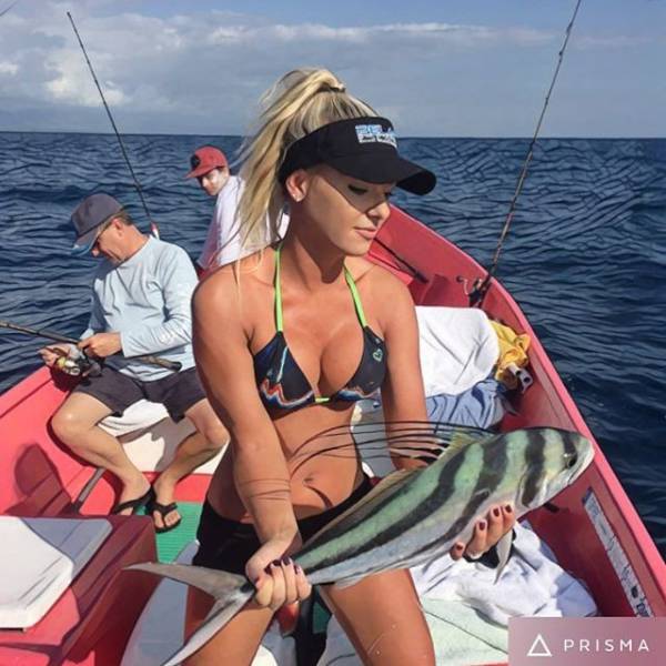 Stunning Blonde Who Loves Fishing In Bikini