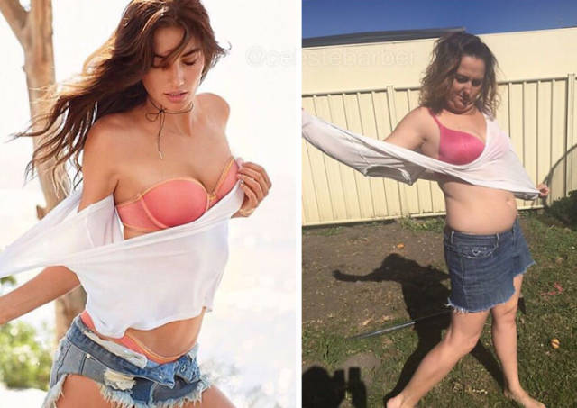 Woman Continues To Recreate Hilarious Celebrity Photos
