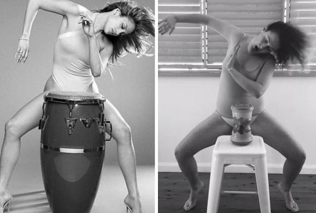 Woman Continues To Recreate Hilarious Celebrity Photos
