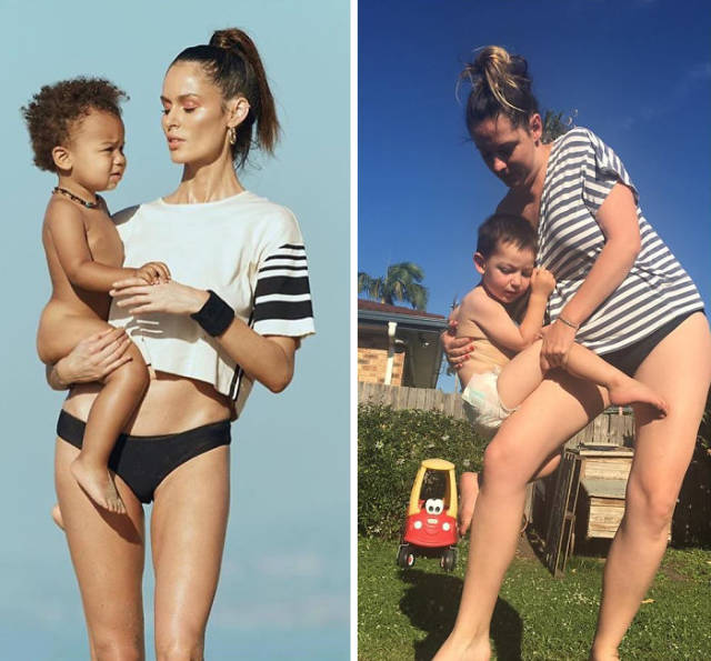 Woman Continues To Recreate Hilarious Celebrity Photos