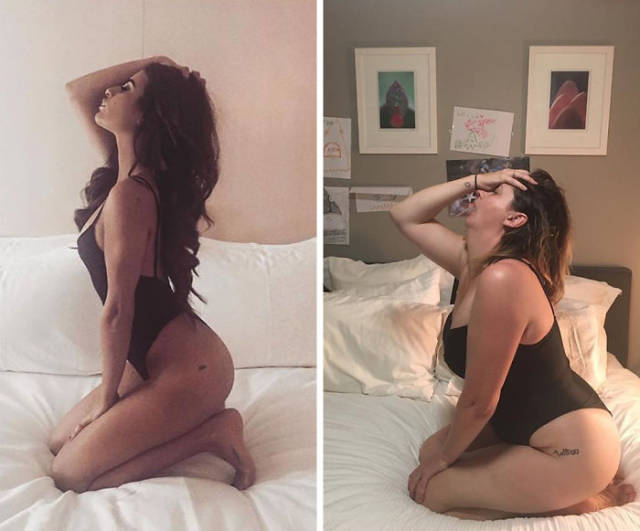 Woman Continues To Recreate Hilarious Celebrity Photos