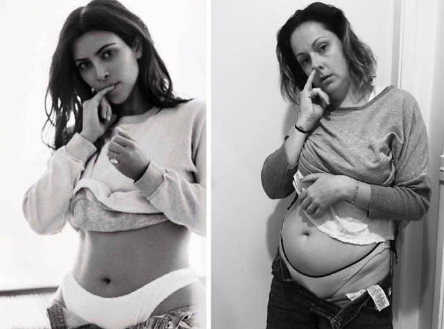 Woman Continues To Recreate Hilarious Celebrity Photos