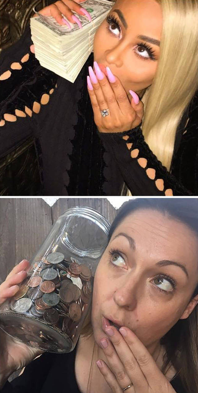 Woman Continues To Recreate Hilarious Celebrity Photos