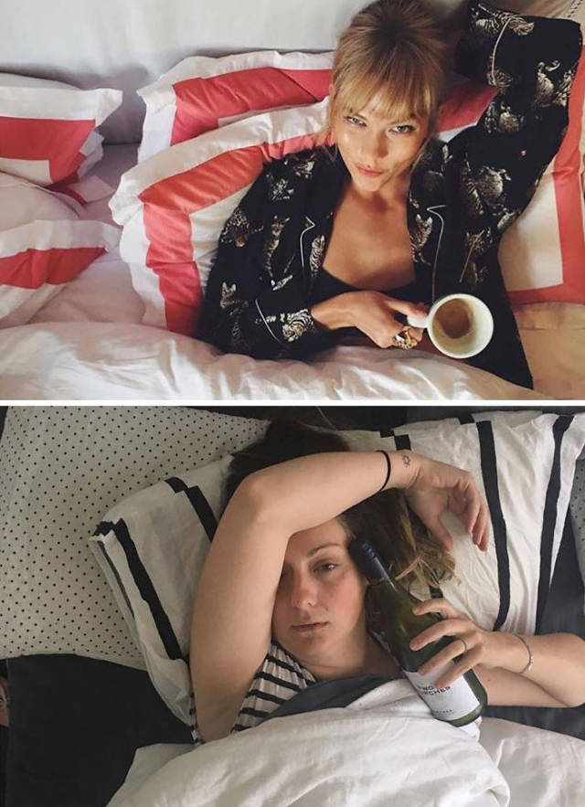 Woman Continues To Recreate Hilarious Celebrity Photos