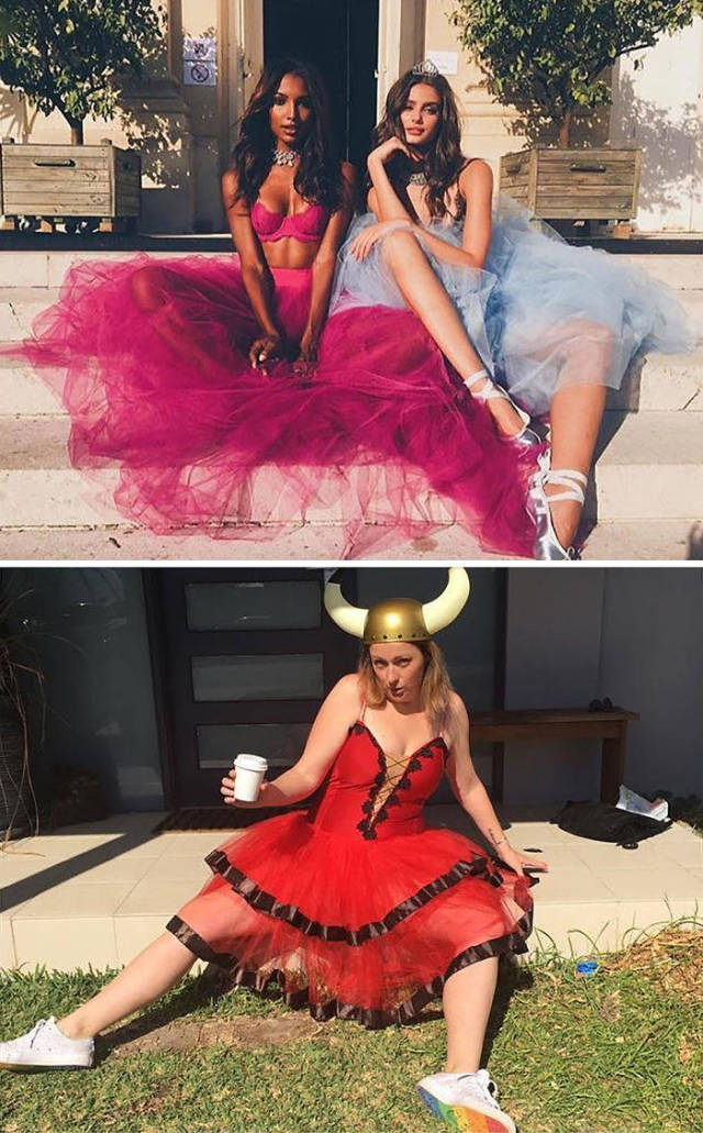 Woman Continues To Recreate Hilarious Celebrity Photos