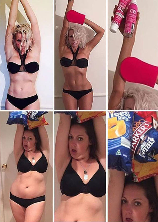 Woman Continues To Recreate Hilarious Celebrity Photos